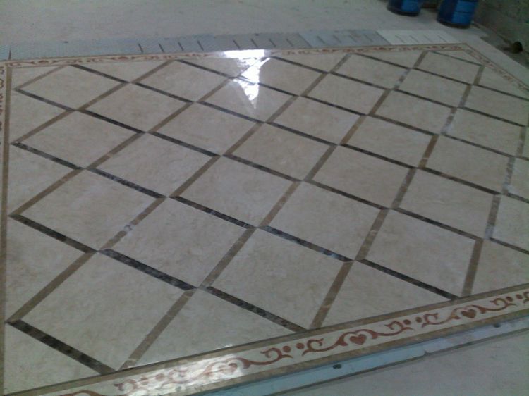 Water Jet Marble Floor Inlays, China. ALSM022