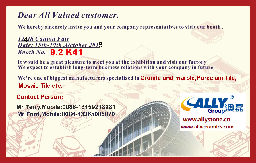 Warmly Welcome you to visit Canton Fair (From Oct 15th~19th), Our Booth No.: 9